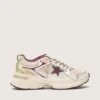 Men's Lightstar CNY in white mesh and leather with wine-red TPU star
