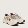 Men's Lightstar CNY in white mesh and leather with wine-red TPU star