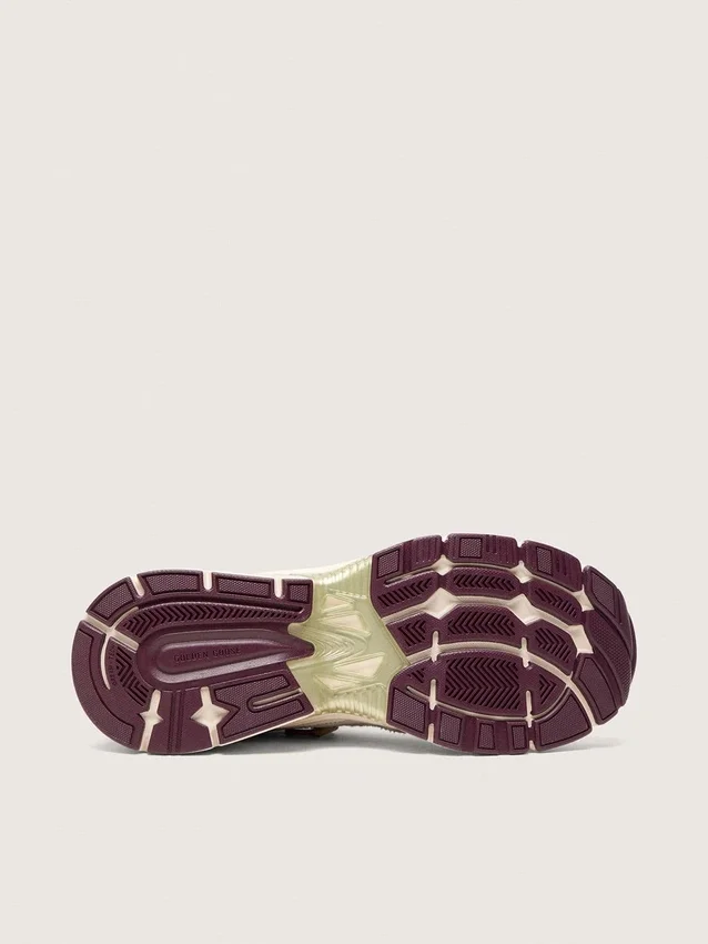Men's Lightstar CNY in white mesh and leather with wine-red TPU star