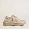 Men’s Lightstar in dove-gray leather and mesh with beige TPU star