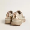 Men’s Lightstar in dove-gray leather and mesh with beige TPU star