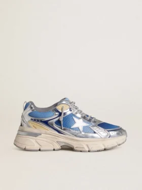 Men's Lightstar in light blue mesh with white TPU star and silver bio-based inserts