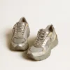 Men’s Lightstar in metallic leather and silver mesh with gray star