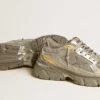 Men’s Lightstar in metallic leather and silver mesh with gray star