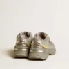 Men’s Lightstar in metallic leather and silver mesh with gray star