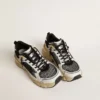 Men’s Lightstar in white leather and black mesh with black TPU star