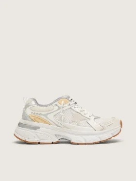 Men’s Lightstar in white leather and mesh with worn-white star