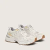 Men’s Lightstar in white leather and mesh with worn-white star