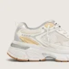 Men’s Lightstar in white leather and mesh with worn-white star