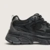 Men’s Lightstar with black leather and mesh upper and black star