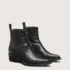 Men’s low Debbie boots in black leather