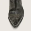 Men's low Wish Star boots in black leather with silver star