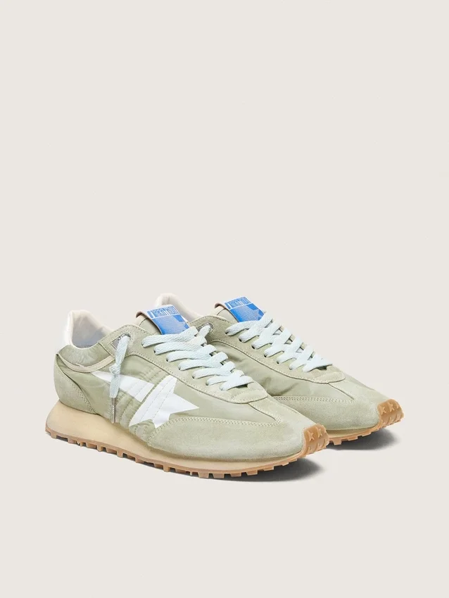 Men’s Marathon in sage-green nylon with white star