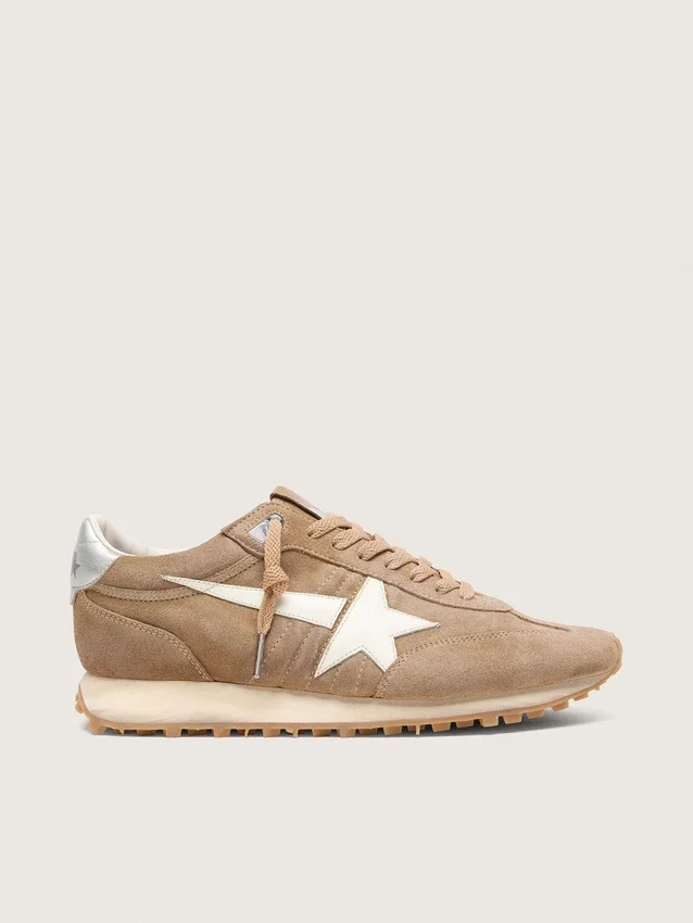 Men’s Marathon in tobacco suede with white star
