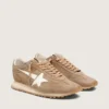 Men’s Marathon in tobacco suede with white star