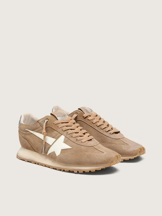 Men’s Marathon in tobacco suede with white star