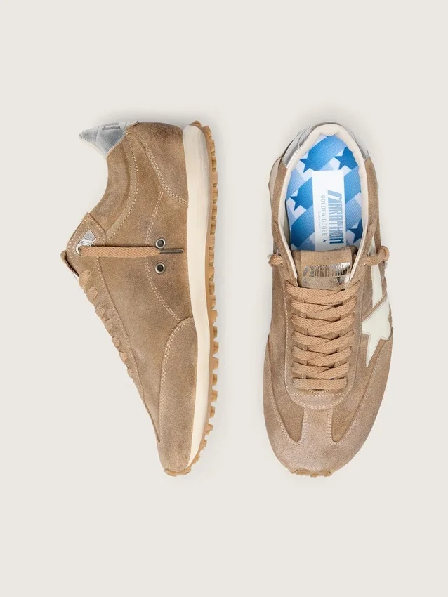 Men’s Marathon in tobacco suede with white star