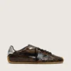Men's Marathon Speed in leather with brown snake print, black star and silver leather heel tab