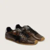 Men's Marathon Speed in leather with brown snake print, black star and silver leather heel tab