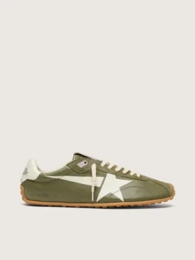 Men’s Marathon Speed in olive-green leather with cream star