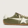 Men’s Marathon Speed in olive-green leather with cream star