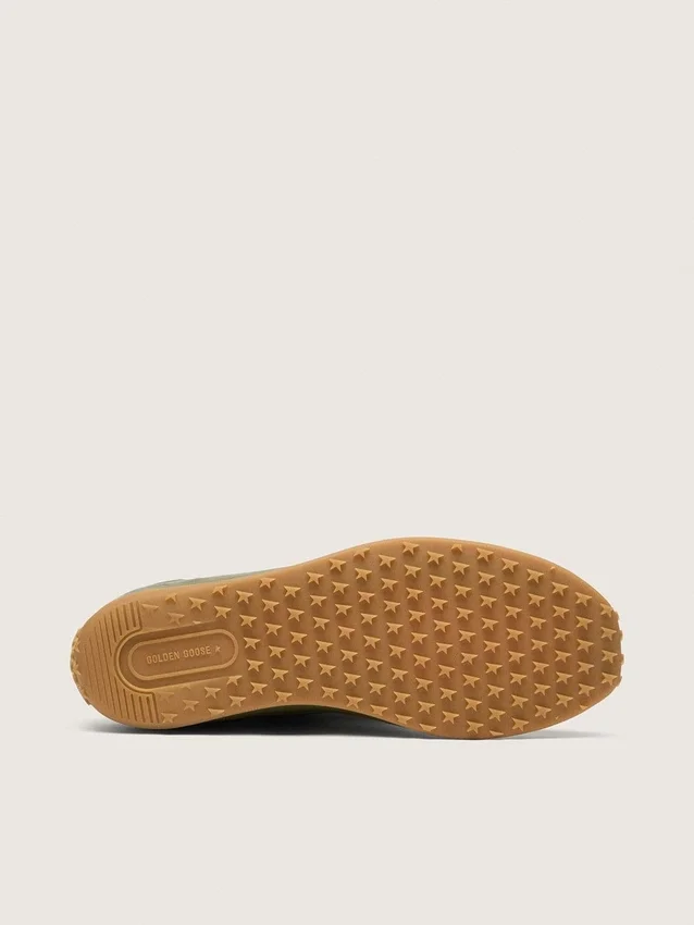 Men’s Marathon Speed in olive-green leather with cream star