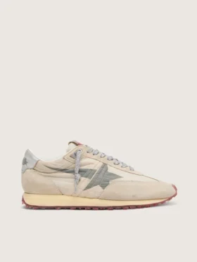 Men’s Marathon with beige nylon upper and gray star