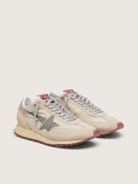 Men’s Marathon with beige nylon upper and gray star