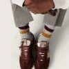 Men's Marathon with brown satin upper and platinum leather star