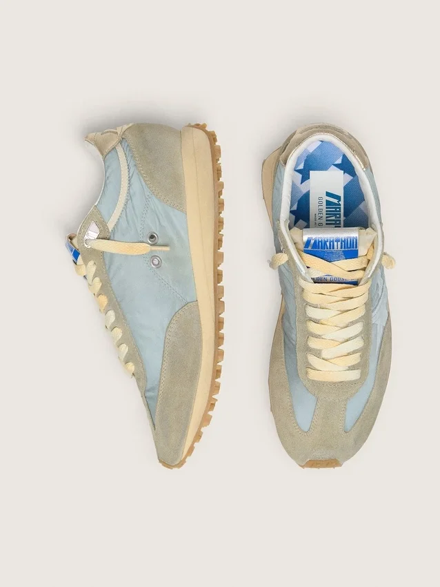 Men’s Marathon with light blue nylon upper and pastel blue star