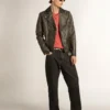Men’s Mid Star in black nappa and suede with white leather star