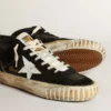 Men’s Mid Star in black nappa and suede with white leather star