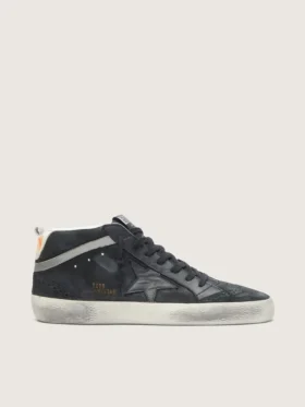 Men's Mid Star in nubuck with black leather star and silver flash