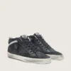 Men's Mid Star in nubuck with black leather star and silver flash
