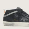 Men's Mid Star in nubuck with black leather star and silver flash