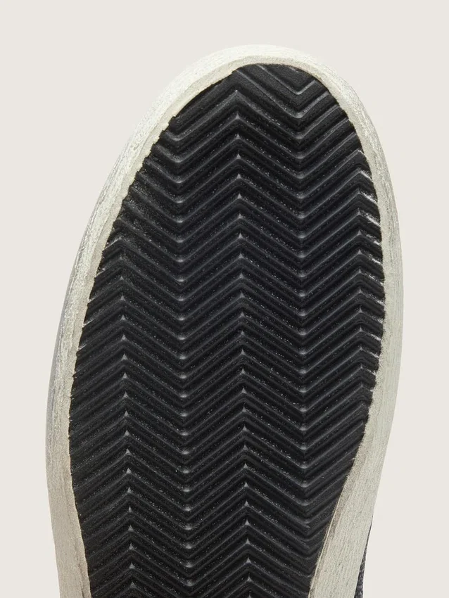 Men's Mid Star in nubuck with black leather star and silver flash