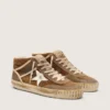 Men's Mid Star LAB in rust-colored suede with white leather star