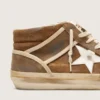 Men's Mid Star LAB in rust-colored suede with white leather star