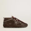 Men's Mid Star Ski in brown suede with leather star and suede heel tab