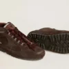 Men's Mid Star Ski in brown suede with leather star and suede heel tab
