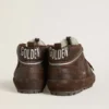 Men's Mid Star Ski in brown suede with leather star and suede heel tab