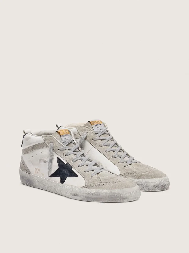 Men's Mid Star white with black star