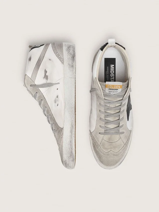 Men's Mid Star white with black star