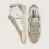 Men's Mid Star with blue leather star and dove-gray suede inserts