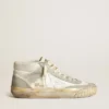 Men’s Mid Star with ice-gray suede inserts and white star