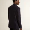 Men's midnight blue wool double-breasted blazer