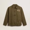 Men's olive-colored cotton shirt