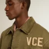 Men's olive-colored cotton shirt