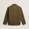Men's olive-colored cotton shirt
