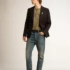 Men's olive green T-shirt with Golden lettering